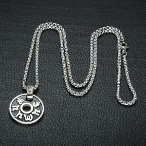 GUNGNEER Hindu Yoga Aum Ohm Om Necklace Stainless Steel Jewelry Accessory For Men Women