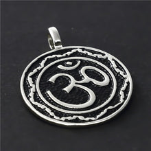 Load image into Gallery viewer, GUNGNEER Om Pendant Necklace Black Rope Chain Aum Yoga Jewelry Accessory For Men Women