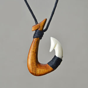 GUNGNEER Fish Hook Necklace Ocean Street Style Hawaii Samoan Jewelry For Men Women