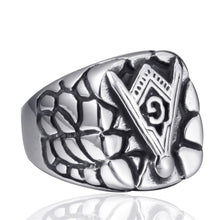 Load image into Gallery viewer, GUNGNEER Masonic Ring Multi-size Stainless Steel Freemason Jewelry Accessory For Men