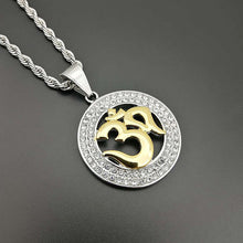 Load image into Gallery viewer, GUNGNEER Hindu Yoga Om Ohm Necklace Stainless Steel Spiritual Jewelry For Men Women