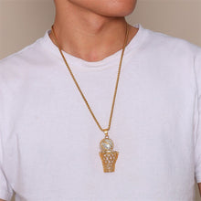 Load image into Gallery viewer, GUNGNEER Stainless Steel Basketball Rim Necklace Sporty Hip Hop Jewelry For Boys Girls