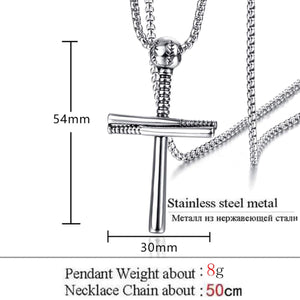 GUNGNEER Jesus Cross Necklace Stainless Steel Christian God Jewelry Gift For Men Women