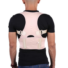 Load image into Gallery viewer, 2TRIDENTS Back Brace Posture Corrector Adjustable Body Shaping Support Back Shoulder Straight Brace Strap Health Care for Male Female (Skin Color, Large)