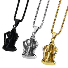 Load image into Gallery viewer, GUNGNEER Ganesh Ganesha Om Pendant Necklace Stainless Steel Hindu Jewelry For Men Women