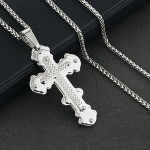 GUNGNEER God Christian Cross Pendant Necklace Christ Jewelry Accessory For Men Women