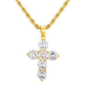 GUNGNEER Christian Cross Pendant Necklace Jesus Jewelry Accessory Gift For Men Women