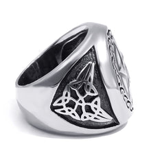 Load image into Gallery viewer, GUNGNEER Wicca Magic Pentagram Pentacle Star Stainless Steel Ring Jewelry Accessories Men Women