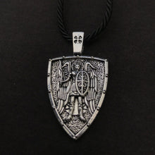 Load image into Gallery viewer, GUNGNEER Stainless Steel The Archangel St Michael Necklace Biker Ring Protection Jewelry Set