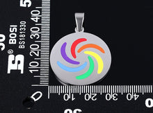 Load image into Gallery viewer, GUNGNEER Rainbow Pride Necklace Stainless Steel Gay Lesbian Jewelry Gift For Men Women