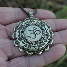 Load image into Gallery viewer, GUNGNEER Mandala Om Pendant Necklace Rope Chain Yoga Lotus Flower Jewelry For Men Women