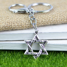 Load image into Gallery viewer, GUNGNEER Jewish Menorah David Star Keychain Israel Jewelry Accessory Gift For Men Women
