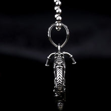 Load image into Gallery viewer, GUNGNEER Motorbike Skull Stainless Steel Pendant Necklace Gothic Punk Biker Jewelry Accessories