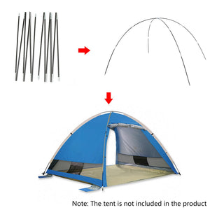 2TRIDENTS 128-inch Glass Fiber Tent Pole for Camping, Backpacking, Hammocks, Shelters, and Awnings - Outdoor Camping Accessories