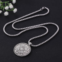 Load image into Gallery viewer, GUNGNEER Om Lotus Flower Necklace Rope Chain Sanskrit Jewelry Accessory For Men Women