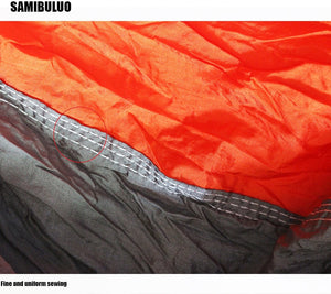 2TRIDENTS Nylon Camping Hammock - Lightweight Portable Hammock, Parachute Double Hammock for Backpacking, Camping, Travel, Beach, Yard (Orange + Grey)