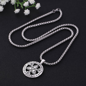 GUNGNEER Triquetra Constellation Stainless Steel Trinity Pendant Necklace Jewelry Men Women