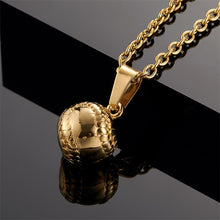 Load image into Gallery viewer, GUNGNEER Sports Baseball Ball Necklace with Ring Stainless Steel Baseball Jewelry Set