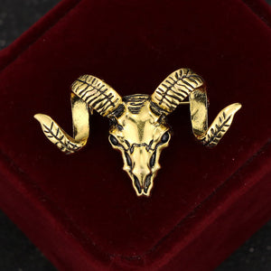 GUNGNEER Baphomet Satan Pins Goat Head Lapel Pins Demonic Jewelry Accessory For Men