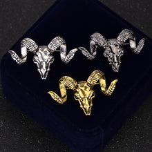 Load image into Gallery viewer, GUNGNEER Baphomet Satan Pins Goat Head Lapel Pins Demonic Jewelry Accessory For Men
