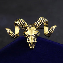 Load image into Gallery viewer, GUNGNEER Baphomet Satan Pins Goat Head Lapel Pins Demonic Jewelry Accessory For Men