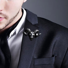 Load image into Gallery viewer, GUNGNEER Baphomet Satan Pins Goat Head Lapel Pins Demonic Jewelry Accessory For Men