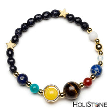 Load image into Gallery viewer, HoliStone Natural Mysterious Starry Planet Stone Lucky Charm Bracelet for Women and Men ? Yoga Meditation Healing Balancing Energy Bracelet
