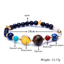 Load image into Gallery viewer, HoliStone Natural Mysterious Starry Planet Stone Lucky Charm Bracelet for Women and Men ? Yoga Meditation Healing Balancing Energy Bracelet