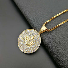 Load image into Gallery viewer, GUNGNEER Muslim Allah Necklace Stainless Steel Islamic Jewelry Accessory For Men Women