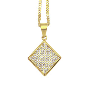 GUNGNEER Stainless Steel Heart Spade Diamond Club Poker Pendant Necklace Jewelry Accessories