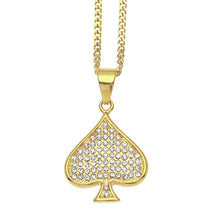 Load image into Gallery viewer, GUNGNEER Stainless Steel Heart Spade Diamond Club Poker Pendant Necklace Jewelry Accessories
