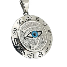 Load image into Gallery viewer, GUNGNEER Stainless Steel Eye of Horus Pendant Necklace Iced Out Ring Egyptian Jewelry Set