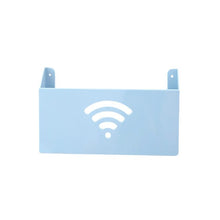 Load image into Gallery viewer, 2TRIDENTS Small Cute Wall Mount WiFi Router Storage Box - WiFi Box Shelf Organizer for Household (Blue)
