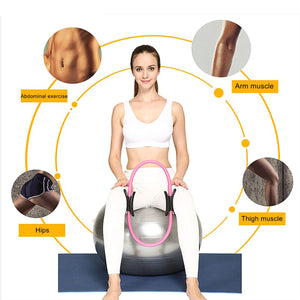 2TRIDENTS Yoga Pilates Ring Pilates Anillo Magic Circle Wrap Slimming Body Building Fitness Circle Yoga Accessories Foamroller (Black)