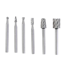 Load image into Gallery viewer, 2TRIDENTS 6Pcs Burr Bit Set - Cutting Tools for Die Grinder Drill Metal Carving Polishing Engraving