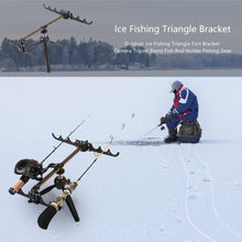 Load image into Gallery viewer, 2TRIDENTS Winter Aluminum Alloy Portable Folding Fishing Rod Camera Tripod - Suitable for Different Types of Fishing Rods