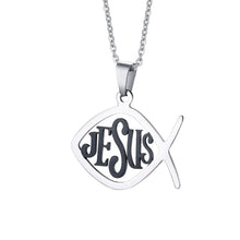 Load image into Gallery viewer, GUNGNEER Jesus Cross Pendant Necklace Stainless Steel Christ Jewelry Gift For Men Women