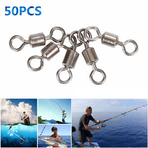2TRIDENTS Stainless Steel Ball Bearing Swivel Connector Barrel Swivels Fishing