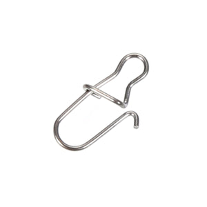 2TRIDENTS Stainless Steel Hook Lock Snap Swivel Solid Rings Safety Snaps Fishing Hooks Connector (50PCS Size 0)