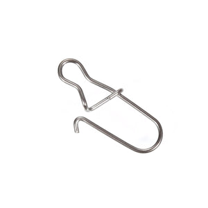 2TRIDENTS Stainless Steel Hook Lock Snap Swivel Solid Rings Safety Snaps Fishing Hooks Connector (50PCS Size 0)