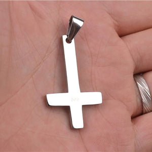 GUNGNEER Demon Inverted Cross 666 Pendant Multi-layer Leather Bracelet Jewelry Set