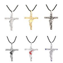 Load image into Gallery viewer, GUNGNEER Stainless Steel Christ Cross Pendant Necklace Christian Jewelry Gift For Men Women