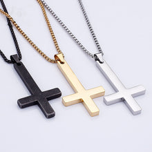 Load image into Gallery viewer, GUNGNEER Inverted Cross Pendant Necklace Satan Demonic Jewelry Accessory Gift For Men