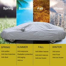 Load image into Gallery viewer, 2TRIDENTS Full Car Cover - Protect Your Vehicle from UV Rays, Dirt, Dust, Snow, Frost, Industrial Pollutants and Bird Droppings (Length 3600mm-4100mm, Hatchback)