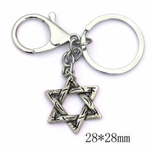 Load image into Gallery viewer, GUNGNEER David Star Keychain Seal of Solomon Jewish Charm Jewelry Accessory For Men Women