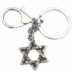 GUNGNEER David Star Keychain Seal of Solomon Jewish Charm Jewelry Accessory For Men Women