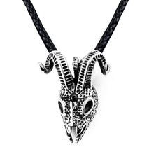 Load image into Gallery viewer, GUNGNEER Stainless Steel Satan Ram Skull Pendant Necklace Demonic Goat Jewelry Gift For Men