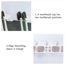 Load image into Gallery viewer, 2TRIDENTS Wall-Mount Toothbrush Toothpaste Squeezer Dispenser Holder - Household Simple Bathroom Storage Box