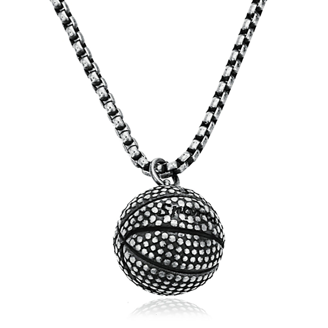 GUNGNEER Stainless Steel Hip Hop Basketball Necklace Sports Necklaces For Boys Girls