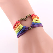 Load image into Gallery viewer, GUNGNEER Lesbian Gay Pride Bracelet Multilayer Chain Rainbow Jewelry For Men Women